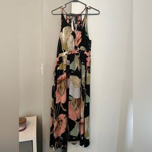 Cupshe floral print halter maxi dress
